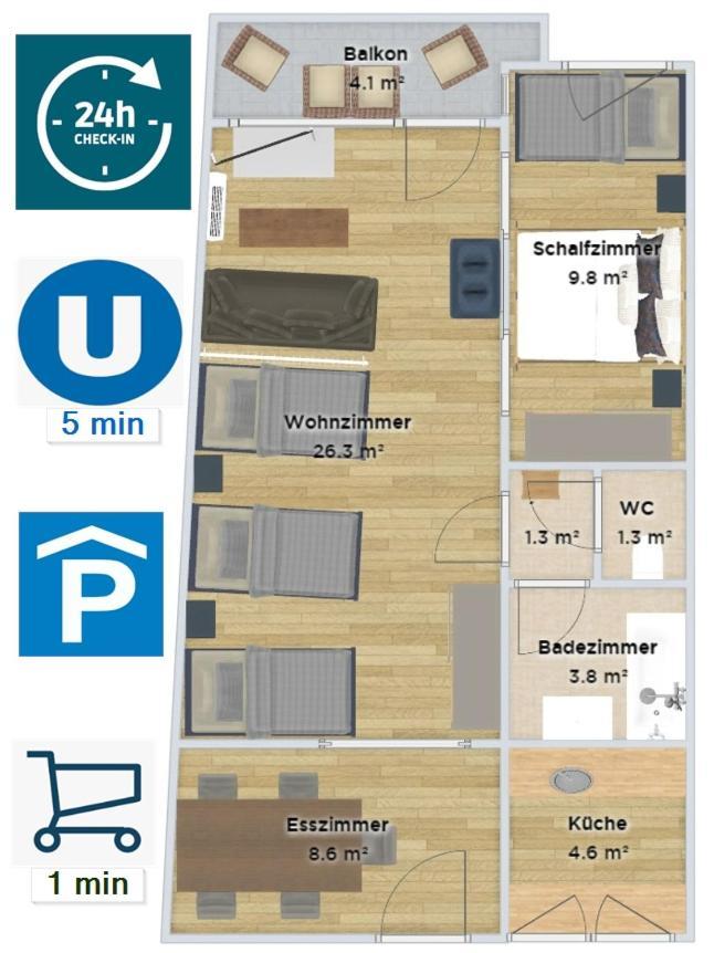 Aspern Nationalpark Apartment Vienna Luaran gambar